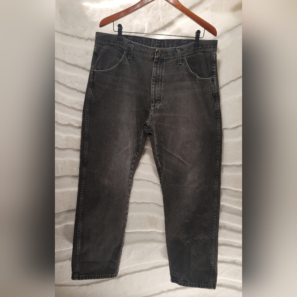 Rustler Men’s Black Denim Jeans Size 38x29 RN 130273 Made In Mexico